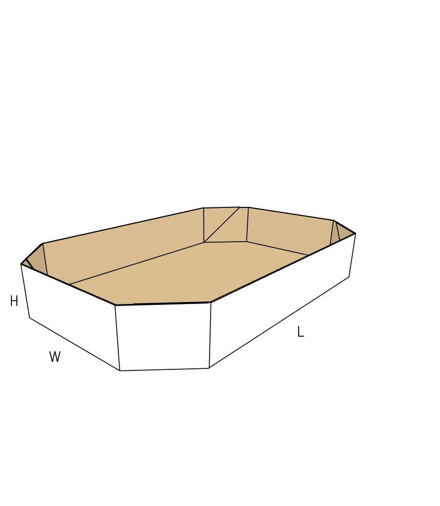 FEFCO 0459 - Buy & Customize | Octagonal Corrugated Tray | Custom Packaging