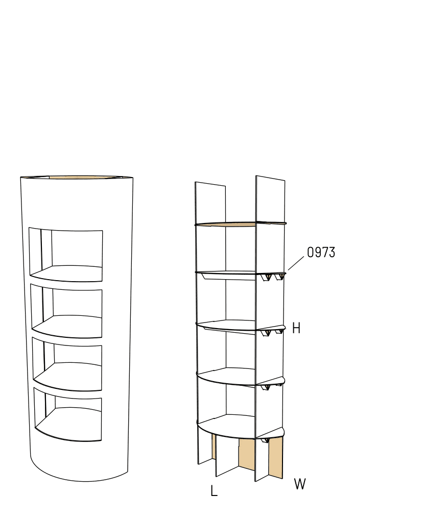 FEFCO 0845 3D view
