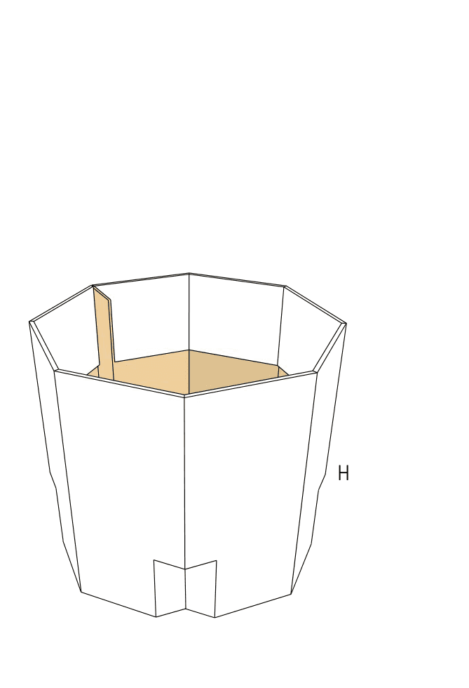 FEFCO 0858 - Buy & Customize | Octagonal Dump Bin Floor Display ...