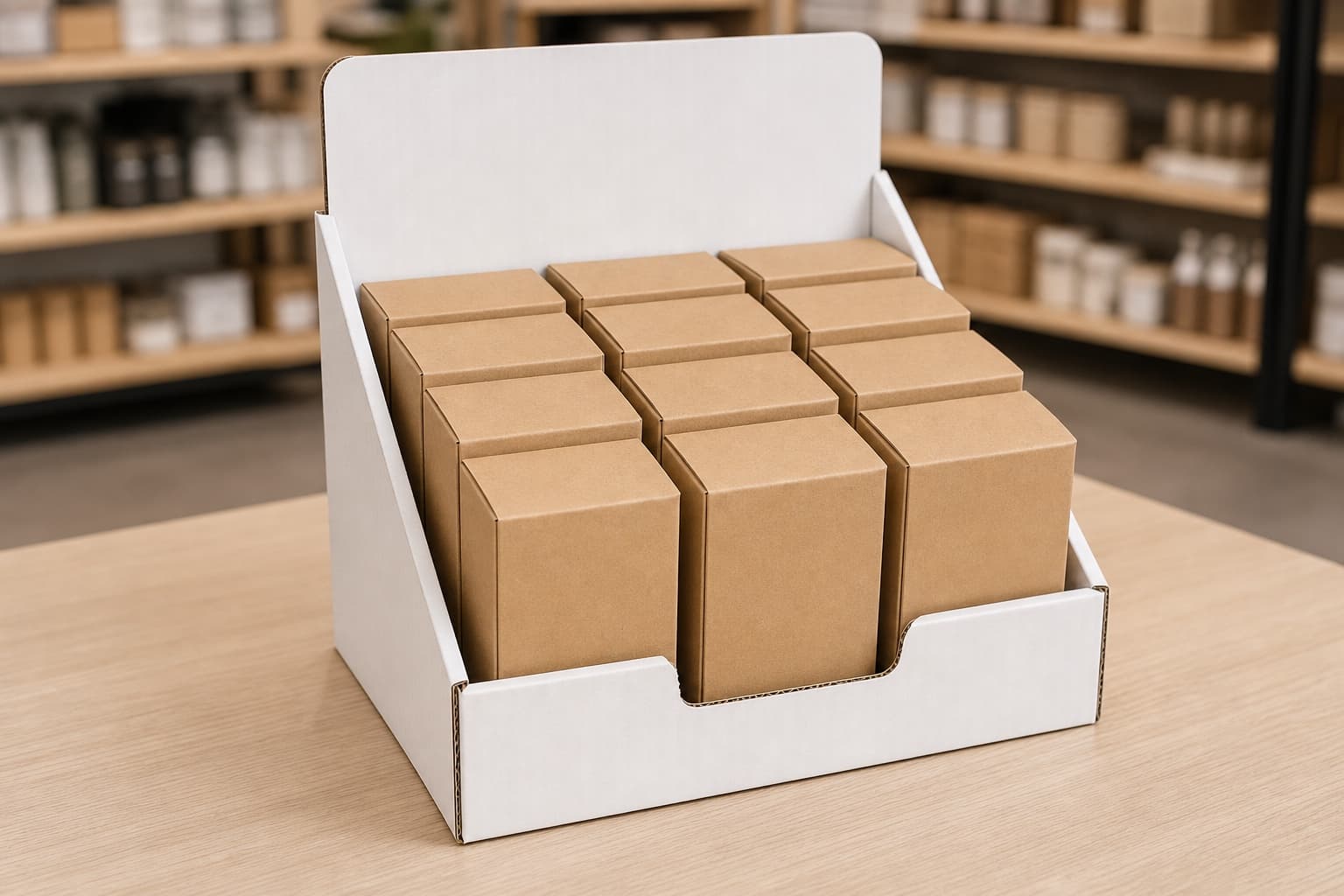 Loaded corrugated countertop retail display