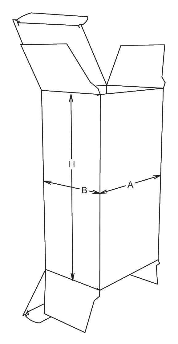 Rectangular paperboard folding carton