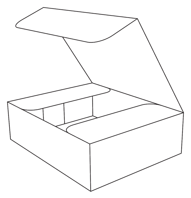 Fold-up paperboard tray and cover