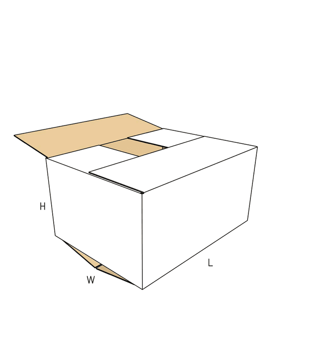 Regular slotted corrugated shipping box