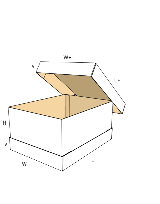 Two-piece corrugated cover and base