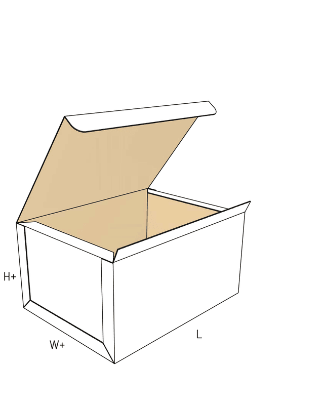 Bliss-style corrugated case with end panels