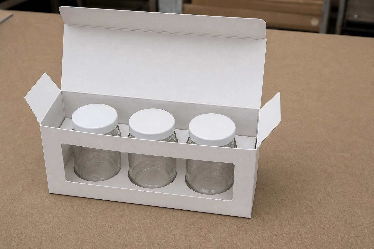 Solid-paperboard folding carton with a clear window and fitted insert